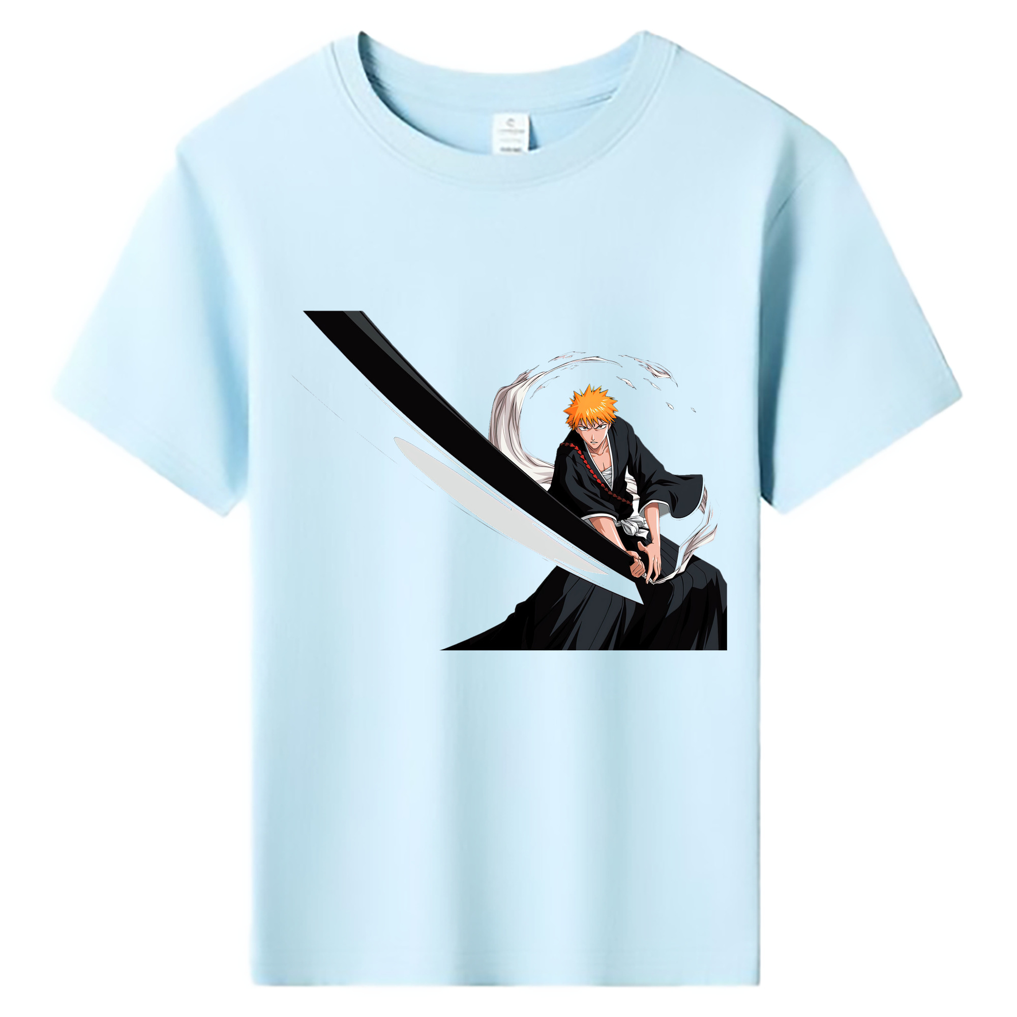 （画像用） ブリーチ 黒崎一護（くろさき いちご）BLEACH Kurosaki Ichigo 綿100％キッズTシャツ（フロントプリント）